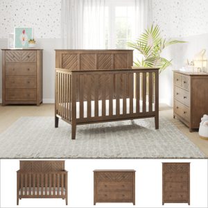 Atwood 3-Piece Nursery Set with Crib. Dresser and Chest