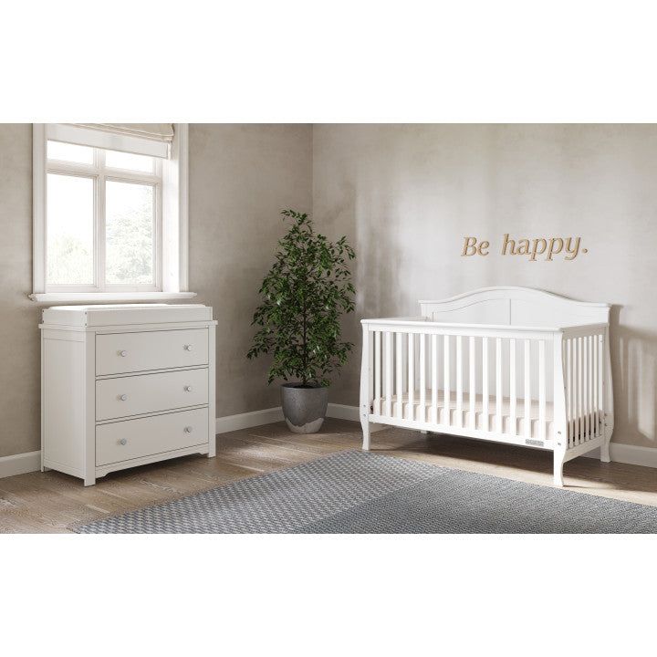 Camden 4-in-1 Convertible Crib. Matte White - Image 2