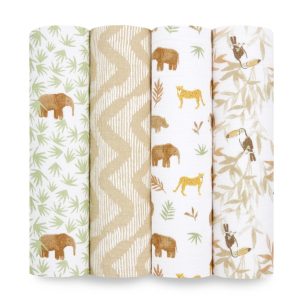essentials cotton muslin swaddle blanket 4 pack