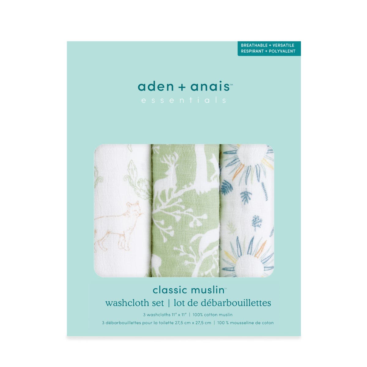 essential cotton muslin washcloths 3 pack - Image 3