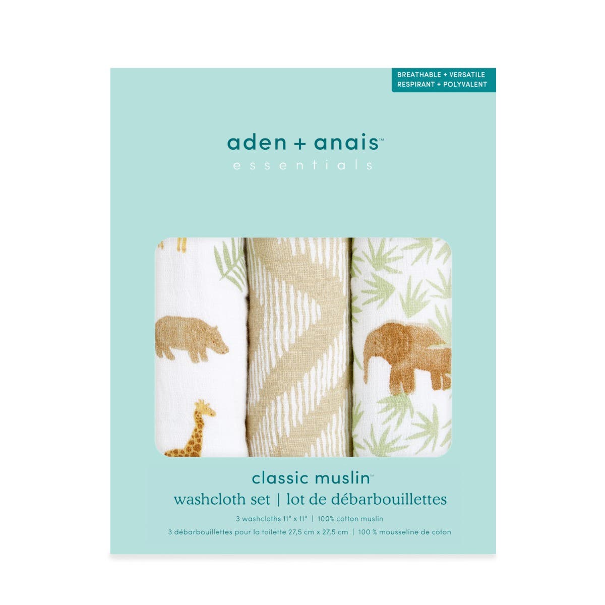 essential cotton muslin washcloths 3 pack - Image 3