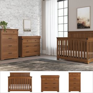 Redmond 4 Piece Nursery Set with Crib. Dresser with Changing Tray and Chest