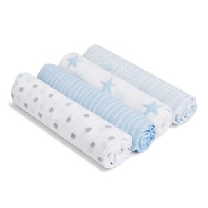 essentials cotton muslin swaddle blanket 4 pack