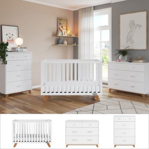 Soho 3-Piece Nursery Set with Crib. Dresser and Chest