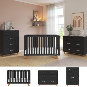 Soho 3-Piece Nursery Set with Crib. Dresser and Chest